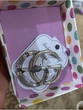 Silver Interlocking inspired brooch, new